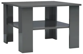 vidaXL Salontafel 60x60x42 cm bewerkt hout hoogglans grijs