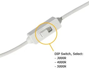 Inbouwspot wit incl. LED 3000K-5000K met dipswitch - Elias
