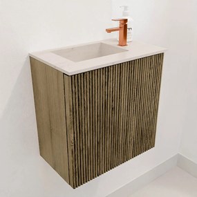 Mondiaz Joya DLux 40cm toiletmeubel dusk met wastafel faye links 1 kraangat meli