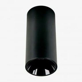 Led-opbouwplafondlamp Rond Ø7,2 Cm Voor Buiten In Aluminium Luisiana Zwart & Warm Wit 2700k & 8 W & 38º - Sklum