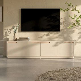 Mat Tv-meubel Grijsbeige - 200x40x51cm.