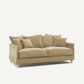 3-zits slaapbank in stonewashed fluweel, Lazare