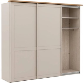 Goossens Kledingkast Riviera, Slaapkamerkast 250 cm breed, 217 cm hoog, 3 schuifdeuren