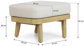 Bistroset 1 persoon  Teakhout/rope Naturel teak Coco Napoli