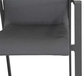 Tuinset Ronde Tuintafel 4 personen 120 cm Aluminium/textileen Grijs  Lifestyle Garden Furniture Rome/Graniet