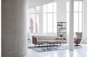 Goossens Excellent Bank Montreal cognac, leer, 4-zits, modern design
