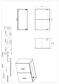 Comad Nova Oak onderkast met 2 deuren 80x40x60cm eiken