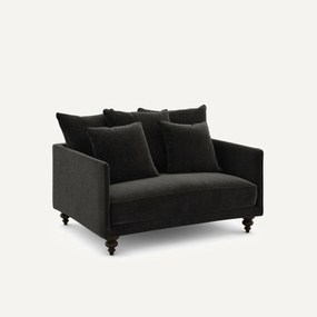 2-zits compacte bank in chenille fluweel, Lazare