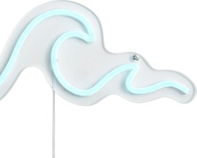 Neon wandlamp blauw incl. LED - Wave