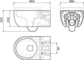 Clou Hammock randloos toilet keramiek 56cm wit glans