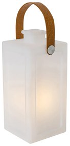 Buitenlamp met dimmer LED Moderne tafellamp met dimmer wit flame effect oplaadbaar IP44 - Stard Design IP44 Buitenverlichting Lamp