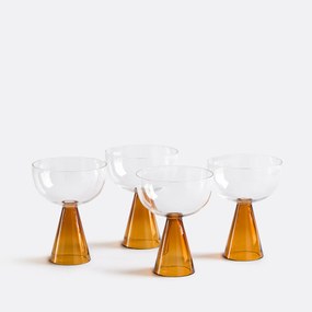 Set van 4 kommen van borosilicaatglas, Tolla
