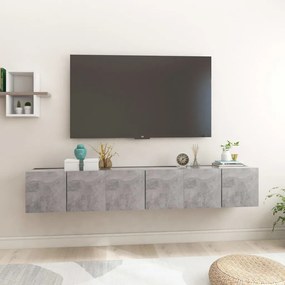 vidaXL Tv-hangmeubelen 3 st 60x30x30 cm betongrijs