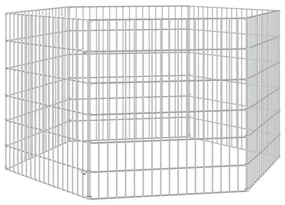 vidaXL Konijnenkooi met 6 panelen 54x60 cm gegalvaniseerd ijzer