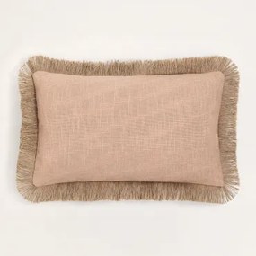 Rechthoekig Kussen 30x50 Cm In Katoen Paraiba Roze – Hazelnoot - Sklum