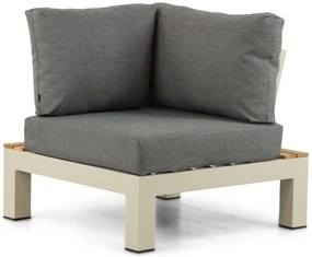 Loungeset 6 personen Aluminium/Teak Taupe Lifestyle Garden Furniture Vittoria
