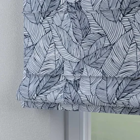 Dekoria Kant en Klaar Vouwgordijn Capri, donkerblauw-wit