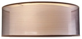 Stoffen Moderne plafonnière bruin met wit 50 cm 3-lichts - Drum Duo Modern E14 cilinder / rond Binnenverlichting Lamp