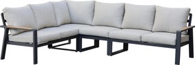 Lola hoek loungeset 4-delig aluminium antraciet