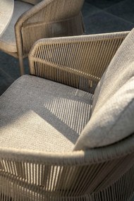 Taste by 4 Seasons Florence tuinset latte met estate tafel 240 cm teak Tuinstoel   taupe weerbestendig