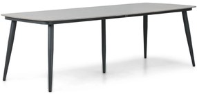 Dining Tuintafel rechthoekig 240 x 100 cm Aluminium Grijs Vienna