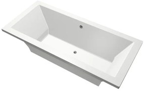 Xenz Society Duobad - 175x80x53 - afvoer Midden - acryl - wit 6883-01