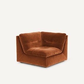 Modulaire 90° hoek in fluweel, GIULIANO