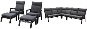 Showroommodel Pacific hoek dining loungeset 8 delig aluminium verstelbaar