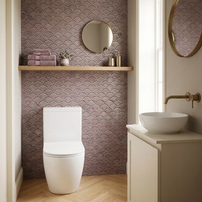 Zelfklevende Mozaïektegels Metaal | Waaier Mauve | 26,8×28,1 cm | Keuken, Bad &amp; WC