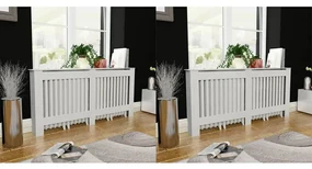 vidaXL Radiatorombouw 2 st 172 cm MDF wit