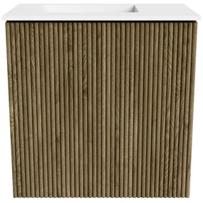 Mondiaz Joya 40cm toiletmeubel dusk met wastafel faye links 1 kraangat talc