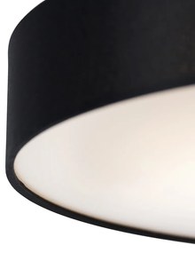 Stoffen Smart plafondlamp met dimmer zwart 40 cm incl. LED RGB - Taiko Modern rond Binnenverlichting Lamp