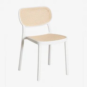 Stapelbare Eetkamerstoelen Omara, Set Van 2, Gemaakt Van Polypropyleen Gardenia Wit - Sklum