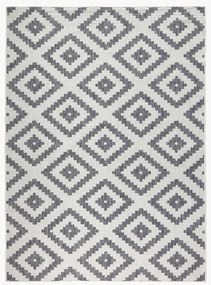 Dubbelzijdig in- & outdoor vloerkleed Malta in grijs/crème kleur