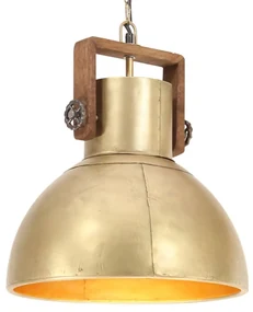vidaXL Hanglamp industrieel rond 25 W E27 40 cm messingkleurig