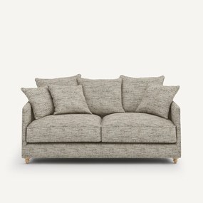 Compacte slaapbank in gemêleerde visgraatstof, Lazare