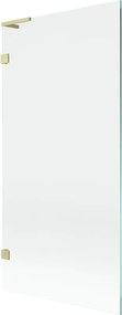 Mexen Lunar L douchewand 1-delig 90 x 150 cm, transparant, geborsteld goud - 897L-090-000-55-00