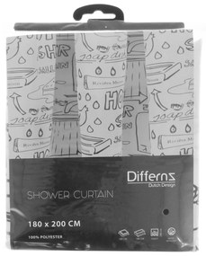 Differnz Bath douchegordijn 180x200cm