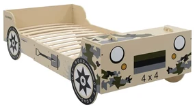 vidaXL Kinderbed terreinwagen 90x200cm camouflage