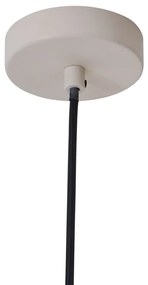 Scandinavische hanglamp beige met witte binnenkant - Titus