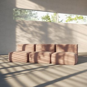 Soft Zitzak Indoor 3 Seater Open - Corduroy Rose