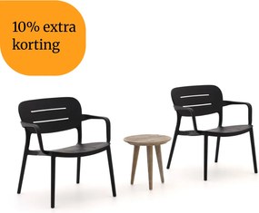 + 10% kassakorting | Bistro- en balkonset Forza  | 2 personen | Tuinset teakhout | 3-delig | Kees Smit Tuinmeubelen