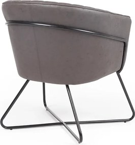 Eetkamerstoel - Nova - lederlook Soft antraciet