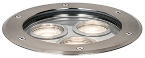 Buitenlamp Moderne grondspot staal 3-lichts IP65 - Tribus Modern GU10 IP65 Buitenverlichting