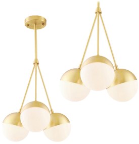Plafond hanglamp APP688-3CP bolvormig goud