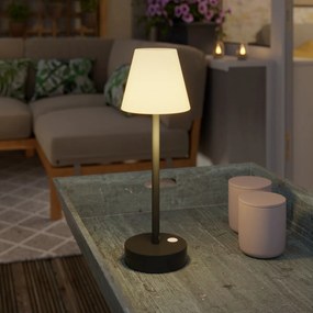 Buitenlamp Tafellamp antraciet incl. LED oplaadbaar met touch dimmer - Renata Design IP44 Buitenverlichting Lamp