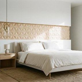 3D Houten Wandpaneel | Rubberwood XL | 30×35 cm | Wanddecoratie