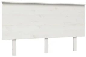 vidaXL Hoofdbord 184x6x82,5 cm massief grenenhout wit