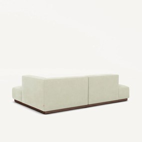 Rechter hoekbank in stonewashed fluweel, JACOPO