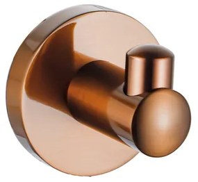 Fortifura Calvi Handdoekhaak - enkel - rond - met rozet - Geborsteld koper PVD (Koper) SW970049
